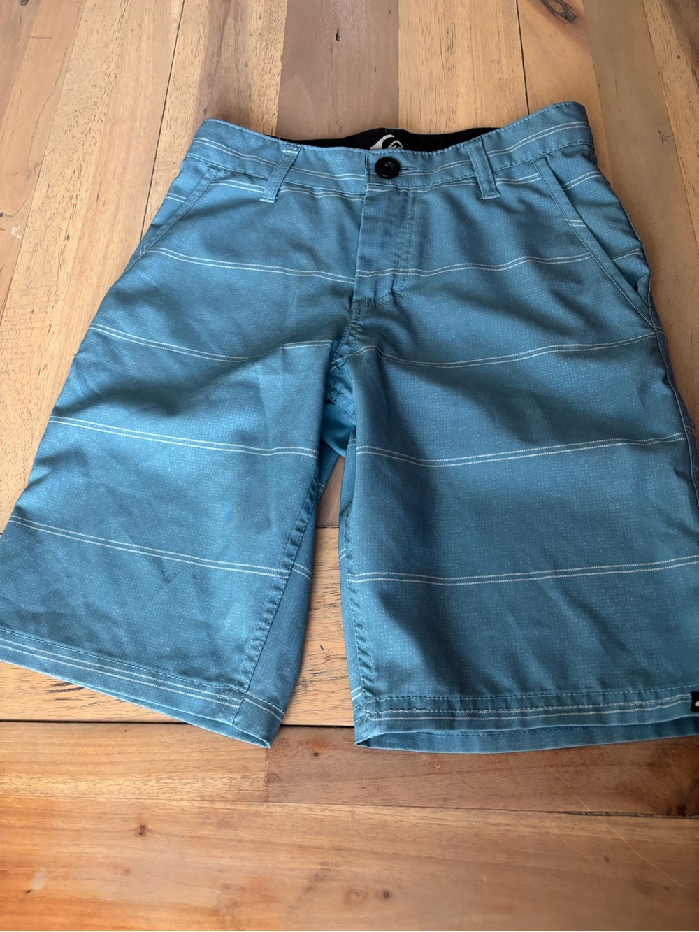 Quiksilver Teal Striped Kids Shorts